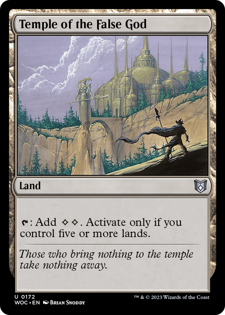 Temple of the False God · Wilds of Eldraine Commander
