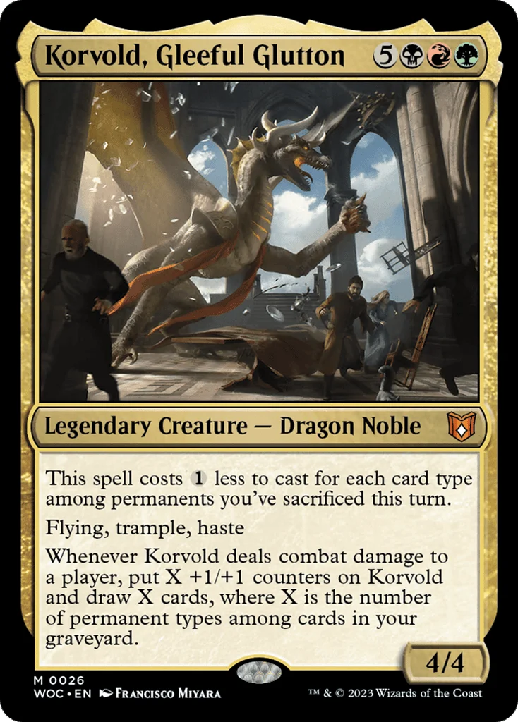 Korvold, Gleeful Glutton · Wilds of Eldraine Commander