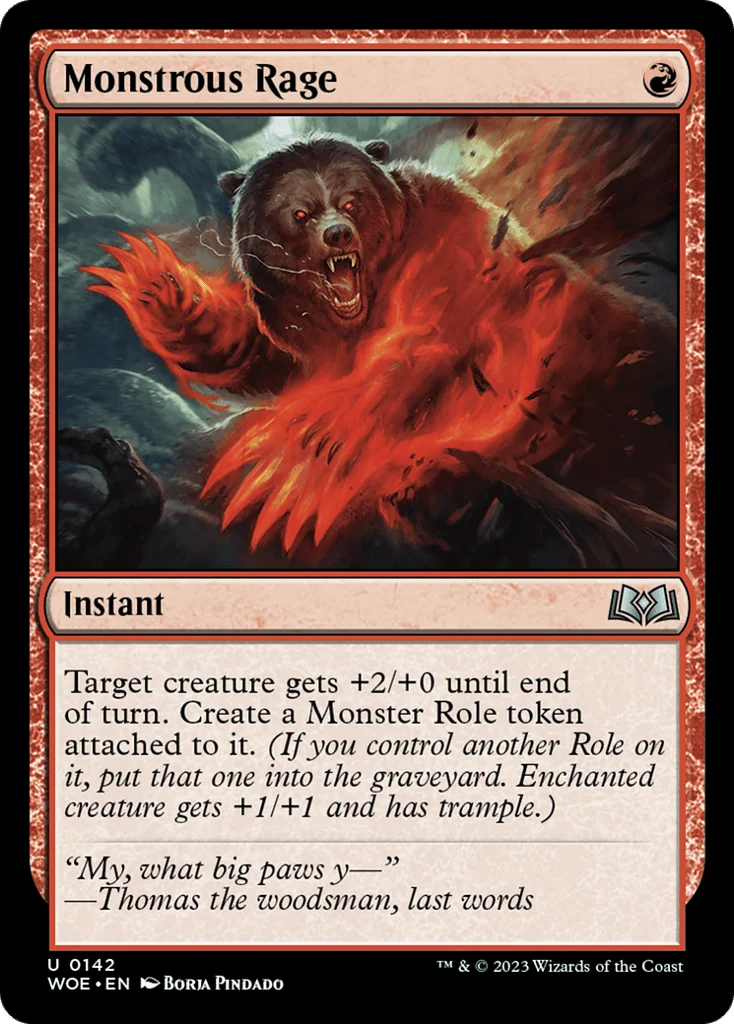 Monstrous Rage · Wilds of Eldraine