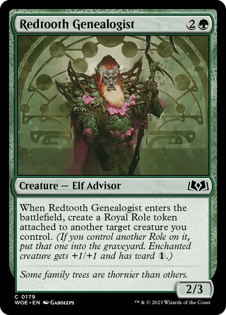 Redtooth Genealogist · Wilds of Eldraine
