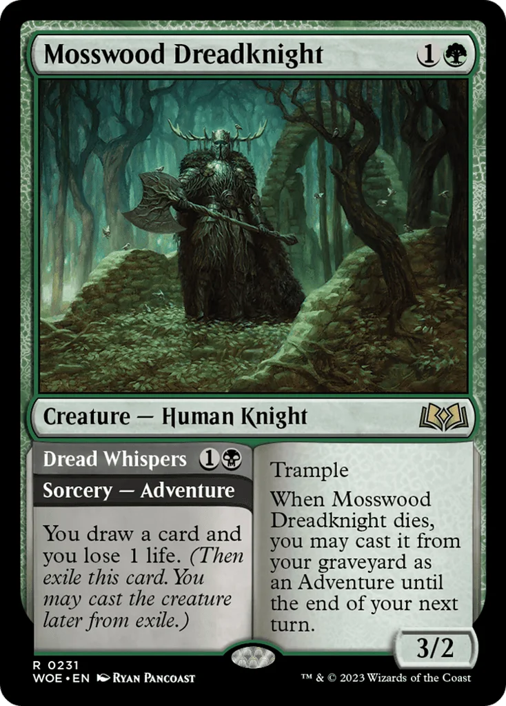 Mosswood Dreadknight // Dread Whispers · Wilds of Eldraine
