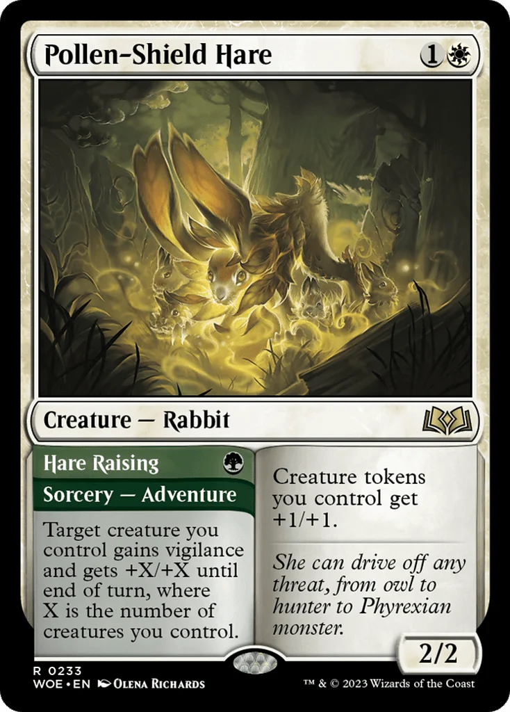 Pollen-Shield Hare // Hare Raising · Wilds of Eldraine