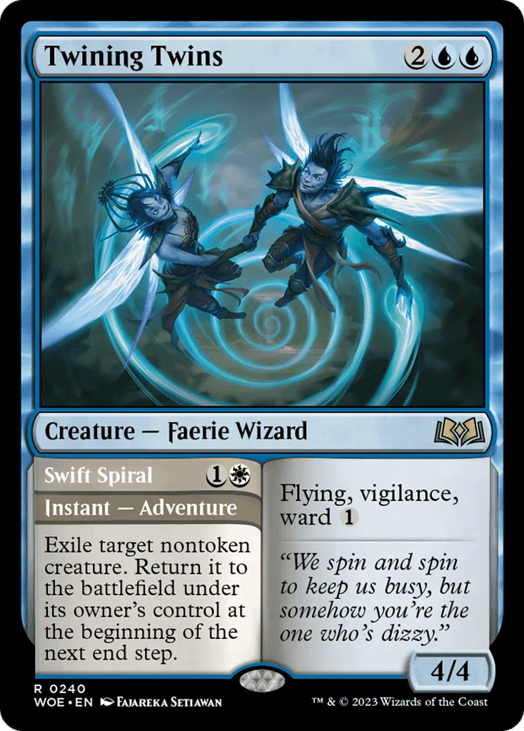 Twining Twins // Swift Spiral · Wilds of Eldraine