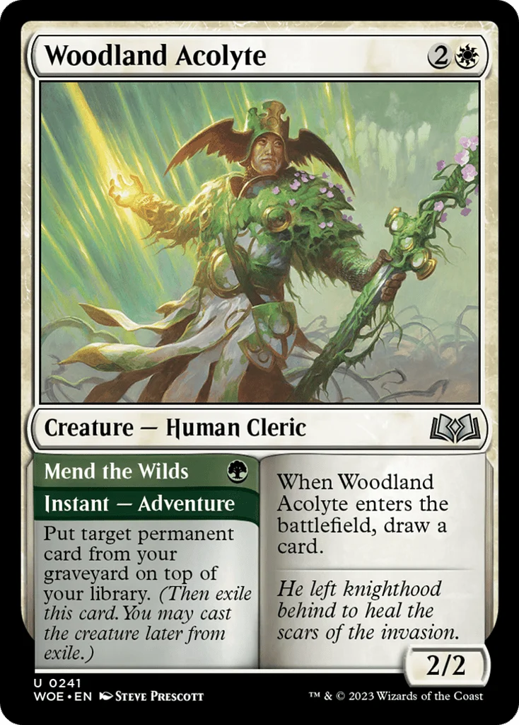 Woodland Acolyte // Mend the Wilds · Wilds of Eldraine