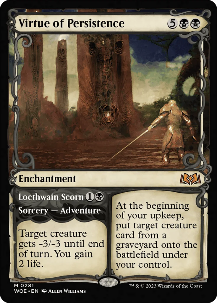 Virtue of Persistence // Locthwain Scorn · Wilds of Eldraine