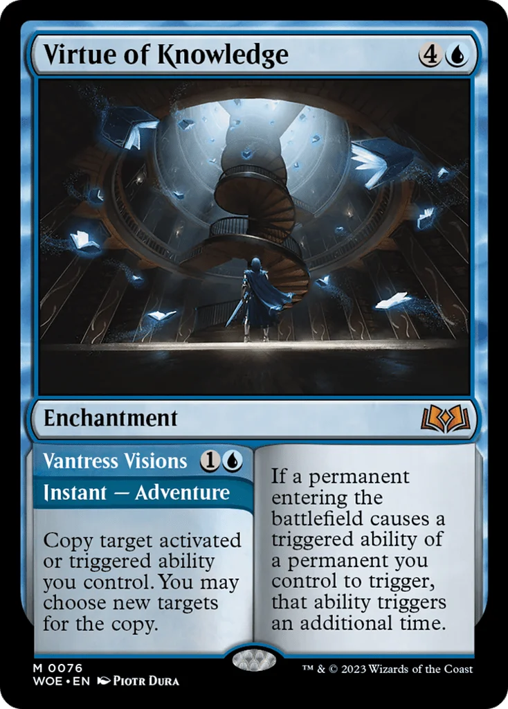 Virtue of Knowledge // Vantress Visions · Wilds of Eldraine