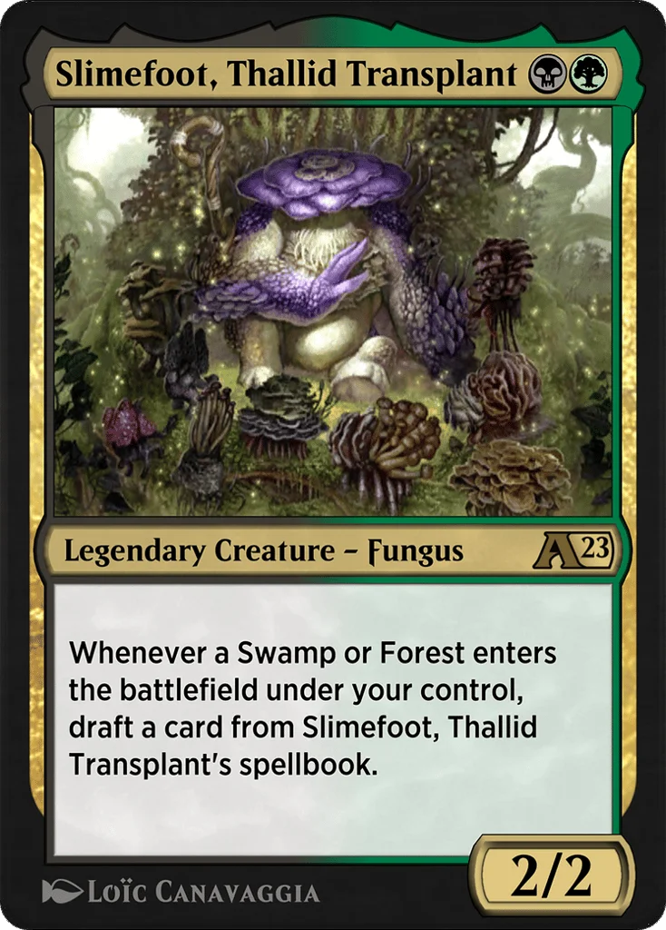 Slimefoot, Thallid Transplant · Alchemy: Dominaria