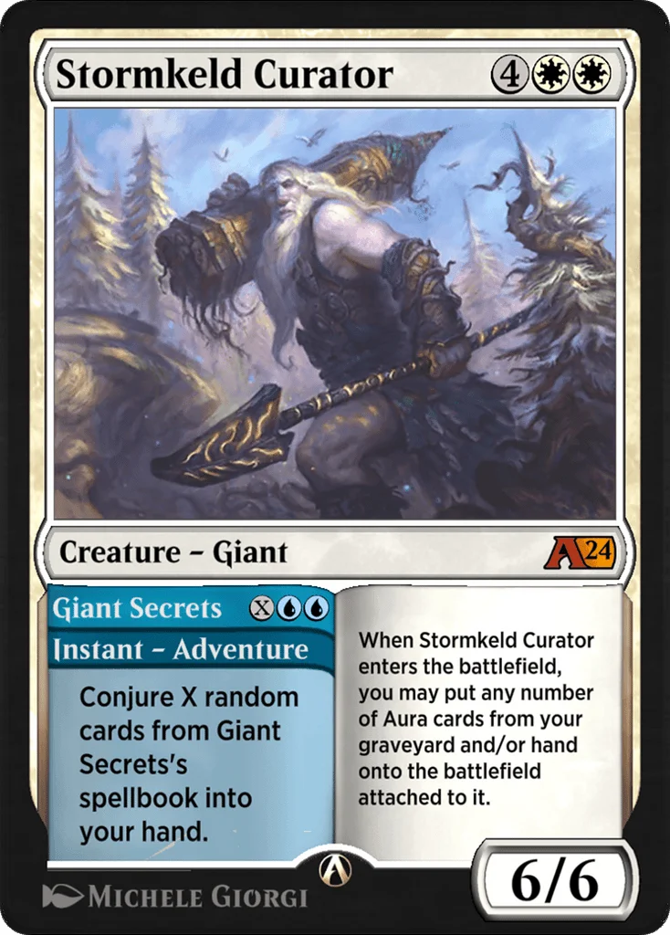 Stormkeld Curator // Giant Secrets · Alchemy: Wilds of Eldraine