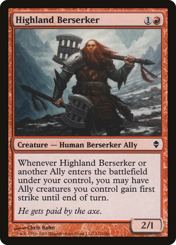 Highland Berserker · Zendikar