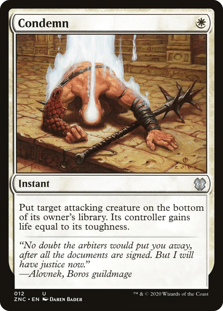 Condemn · Zendikar Rising Commander