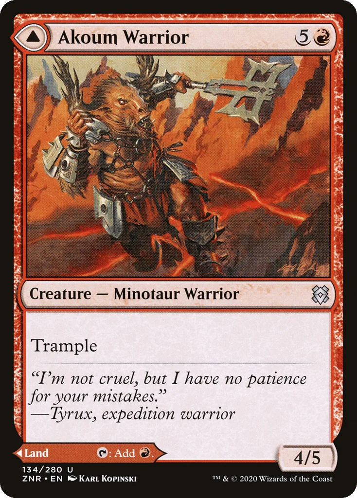 Akoum Warrior // Akoum Teeth · Zendikar Rising