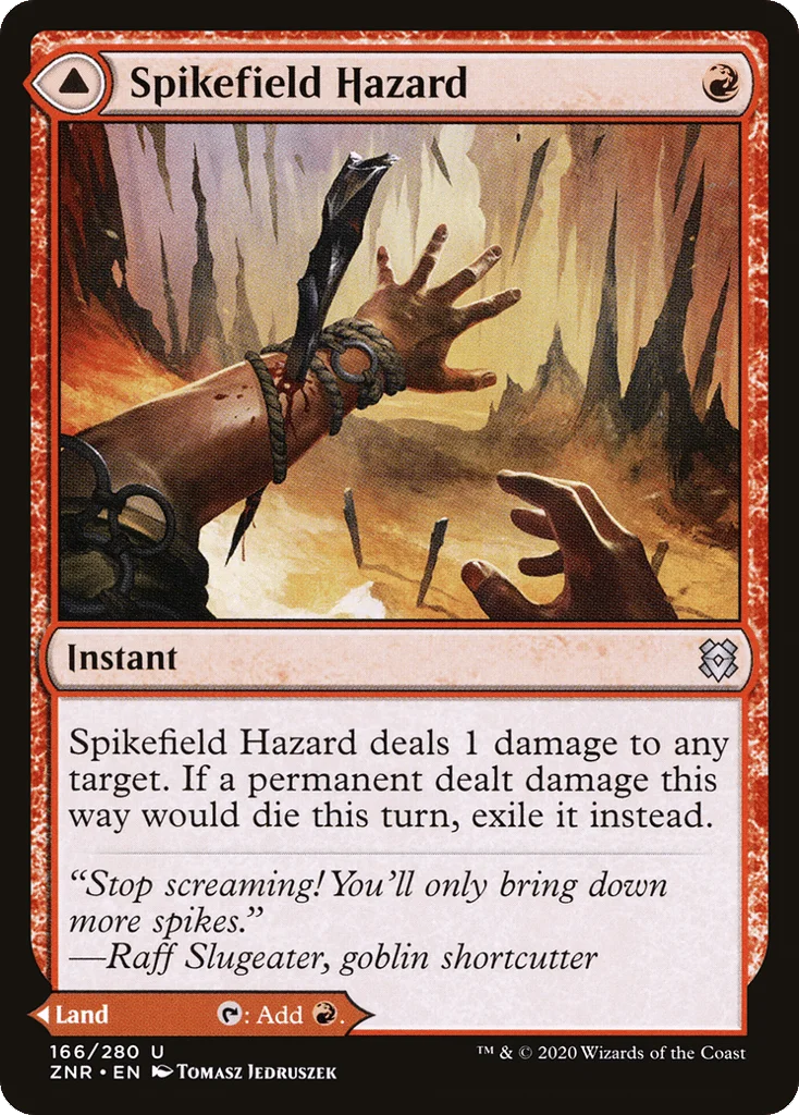 Spikefield Hazard // Spikefield Cave · Zendikar Rising