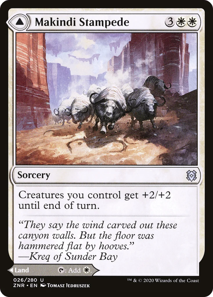 Makindi Stampede // Makindi Mesas · Zendikar Rising