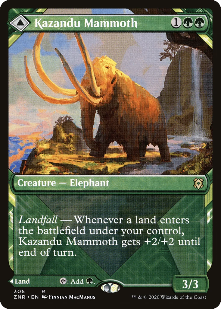 Kazandu Mammoth // Kazandu Valley · Zendikar Rising