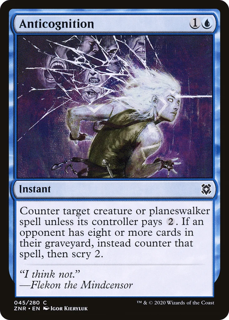 Anticognition · Zendikar Rising