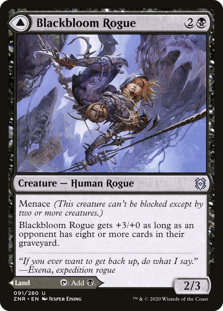 Blackbloom Rogue // Blackbloom Bog · Zendikar Rising