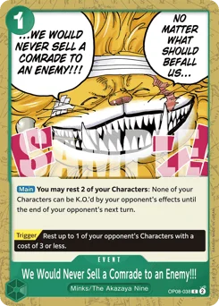 We Would Never Sell a Comrade to an Enemy!!!