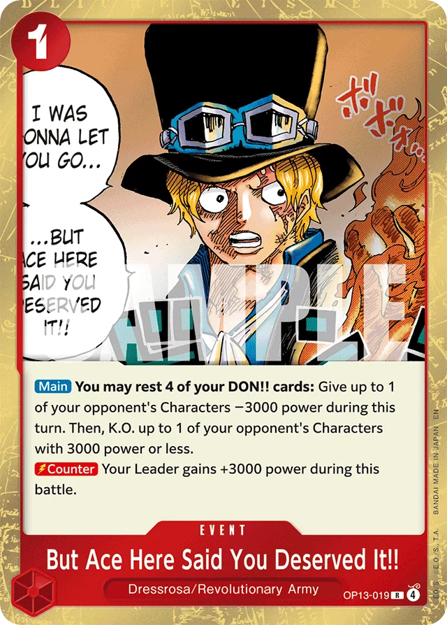 But Ace Here Said You Deserved It!! · Carrying On His Will