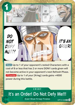 It's an Order! Do Not Defy Me!!!