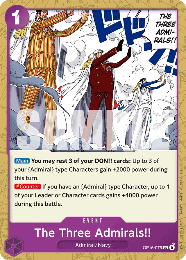 The Three Admirals!! · The Time Of Battle