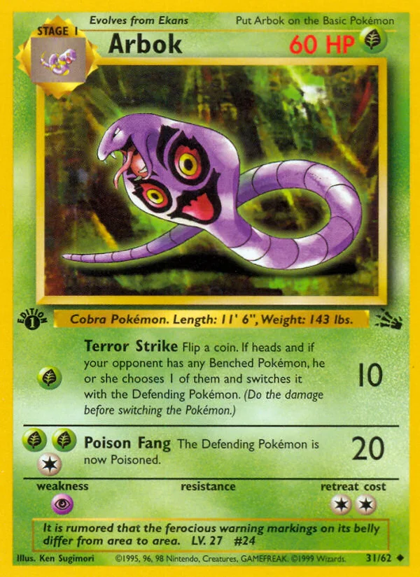 Arbok · Fossil