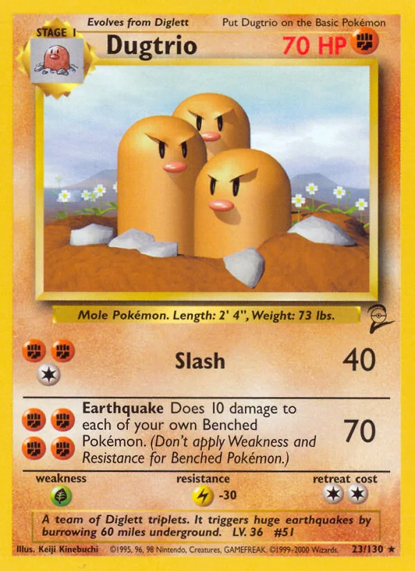 Dugtrio · Base Set 2