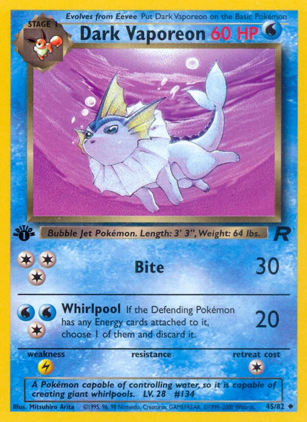 Dark Vaporeon · Team Rocket