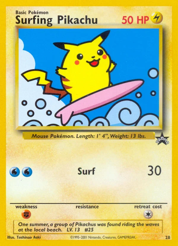 Surfing Pikachu · Wizards Black Star Promos