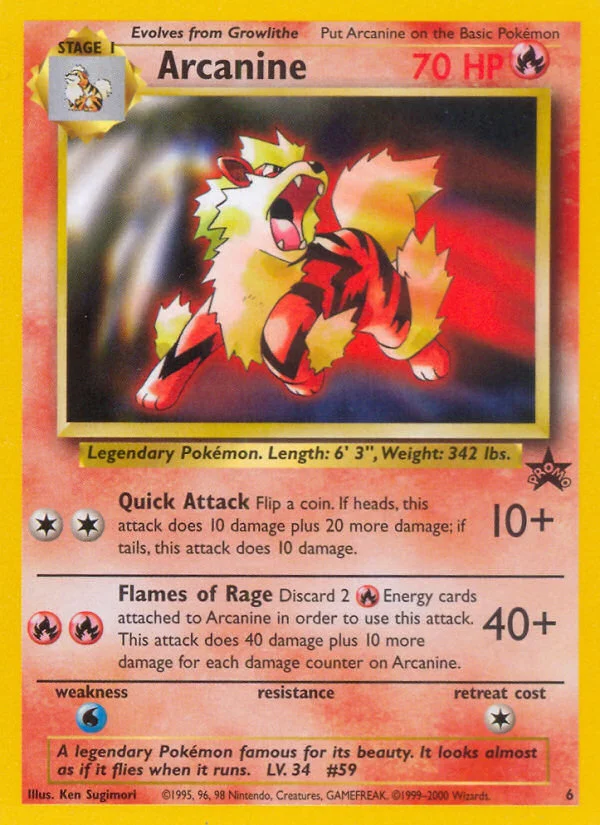 Arcanine · Wizards Black Star Promos