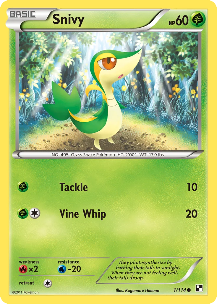 Snivy · Black & White