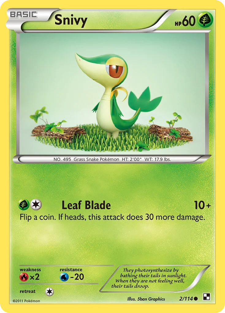 Snivy · Black & White