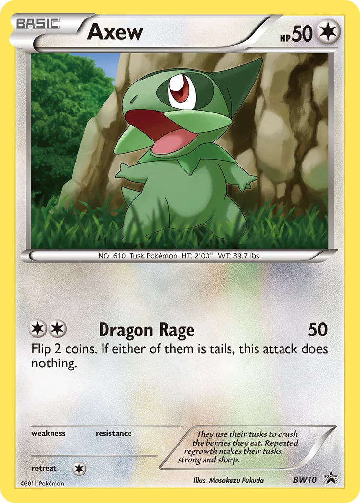 Axew · BW Black Star Promos