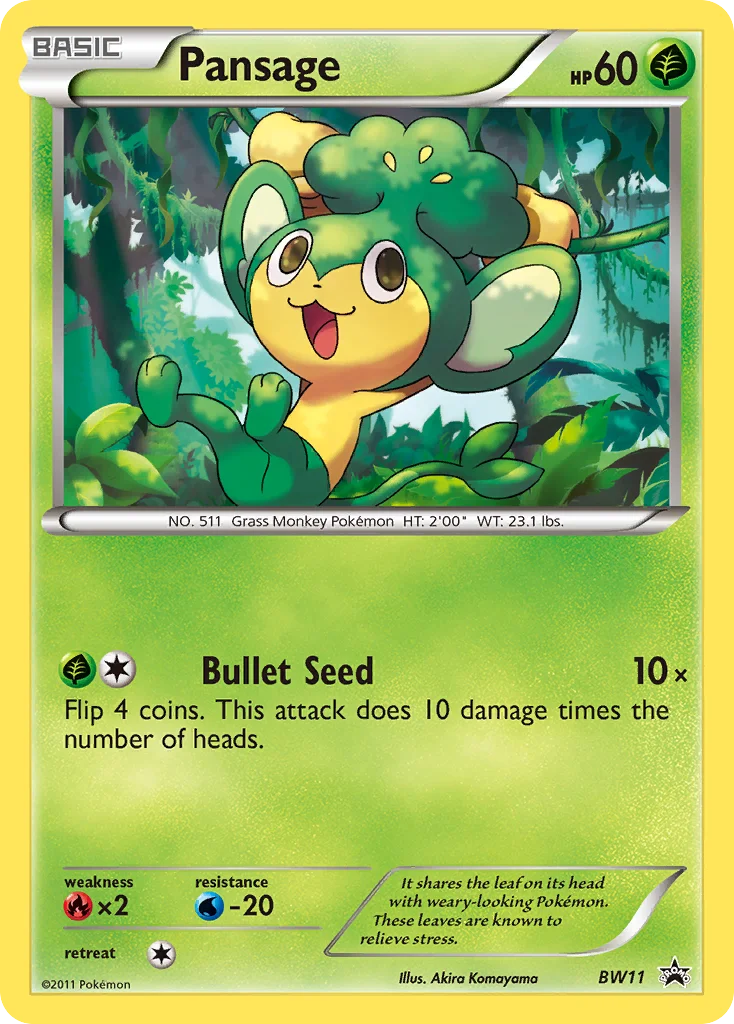 Pansage · BW Black Star Promos