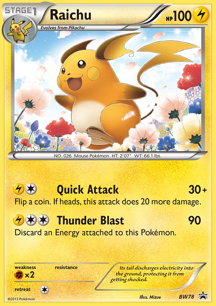 Raichu · BW Black Star Promos