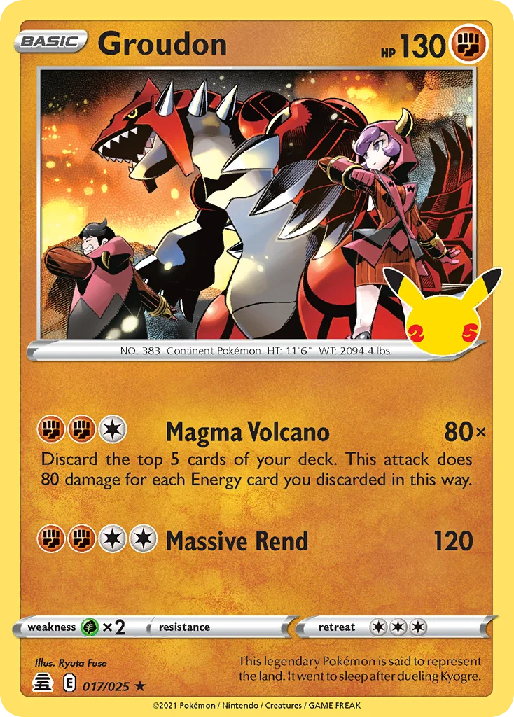 Groudon · Celebrations