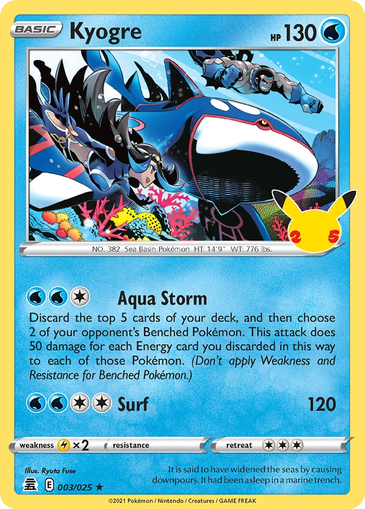 Kyogre · Celebrations