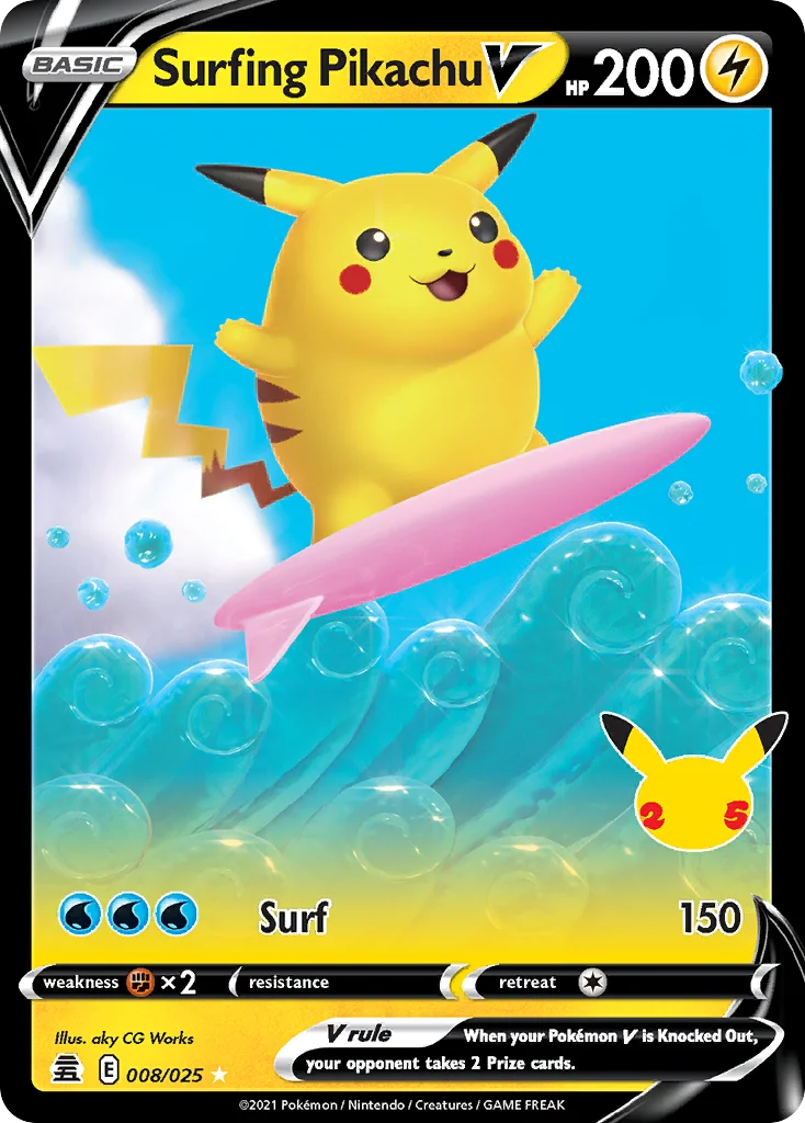 Surfing Pikachu V · Celebrations
