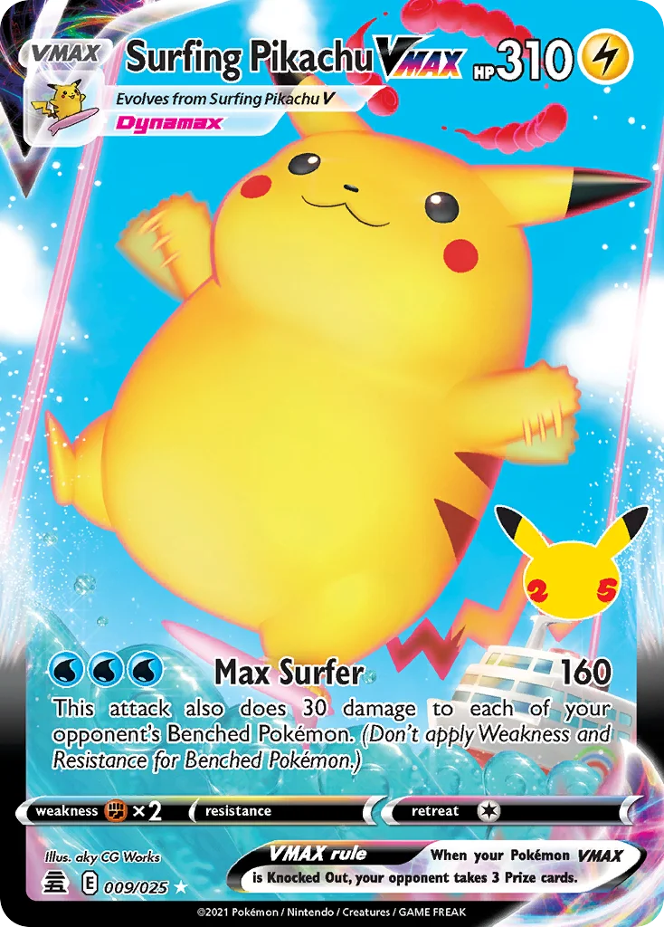 Surfing Pikachu VMAX · Celebrations