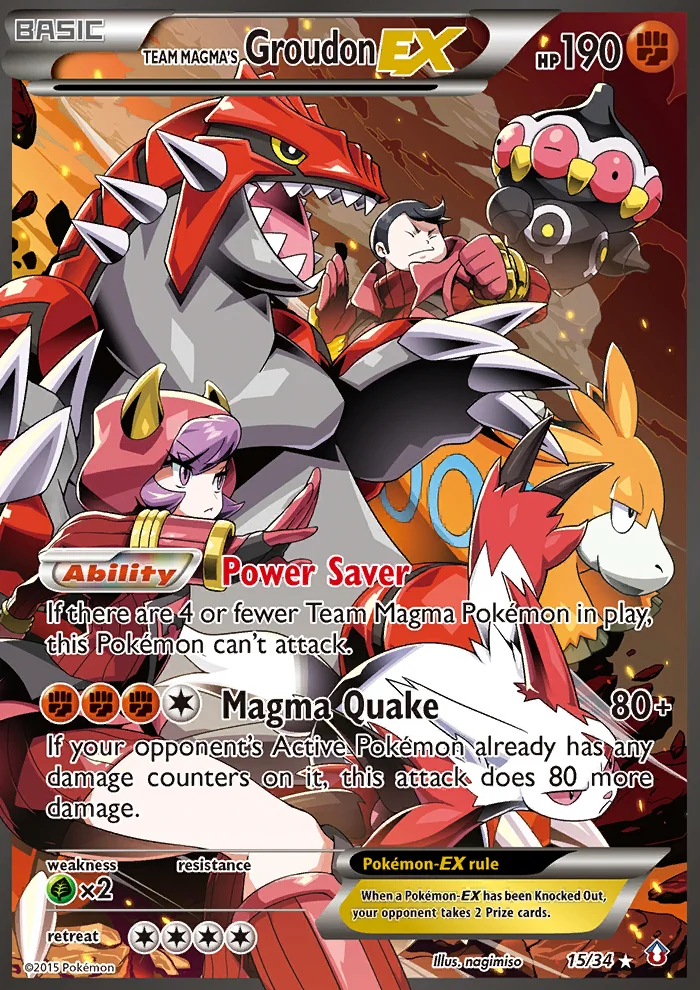 Team Magma's Groudon-EX · Double Crisis