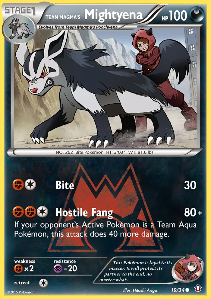 Mightyena da Equipe Magma · Crise Dupla