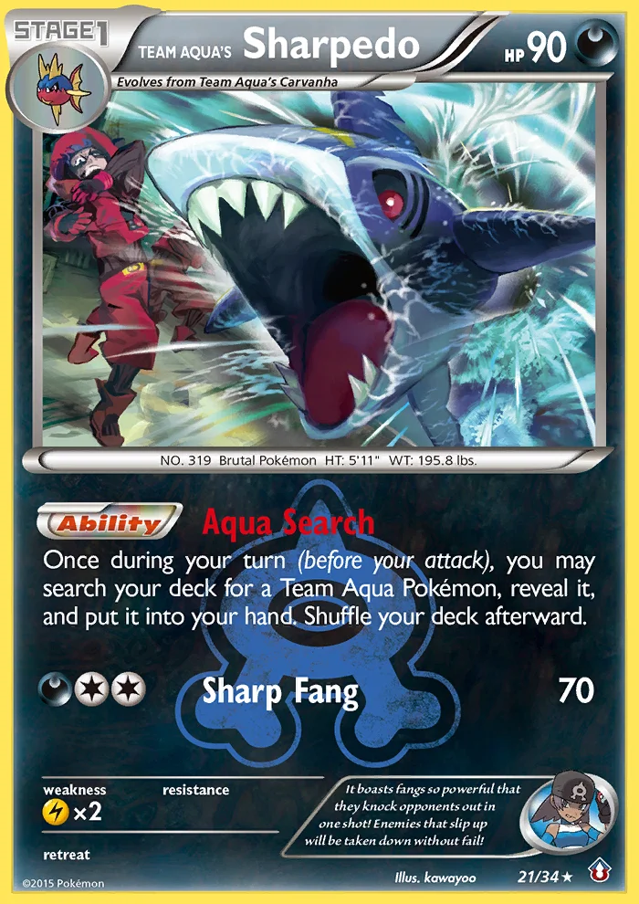 Team Aqua's Sharpedo · Double Crisis