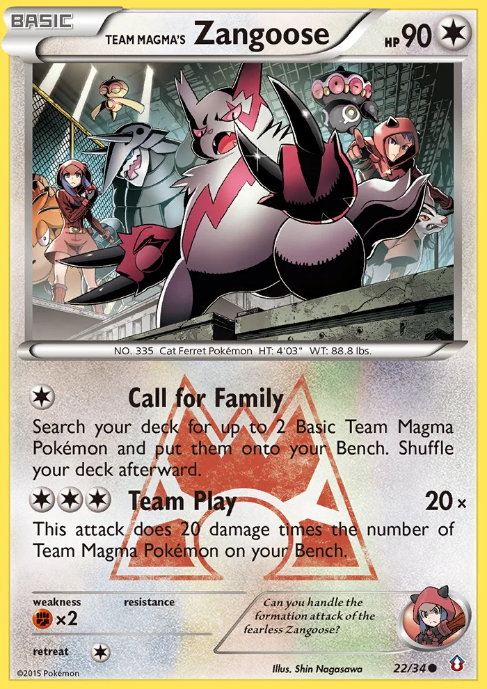 Zangoose da Equipe Magma · Crise Dupla