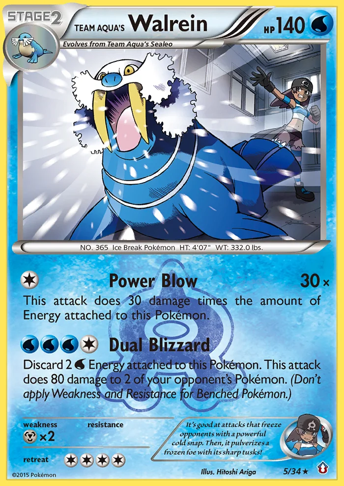 Team Aqua's Walrein · Double Crisis