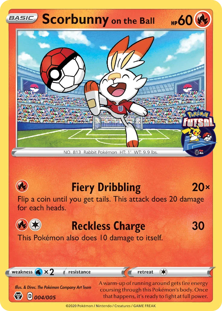 Scorbunny on the Ball · Pokémon Futsal Collection