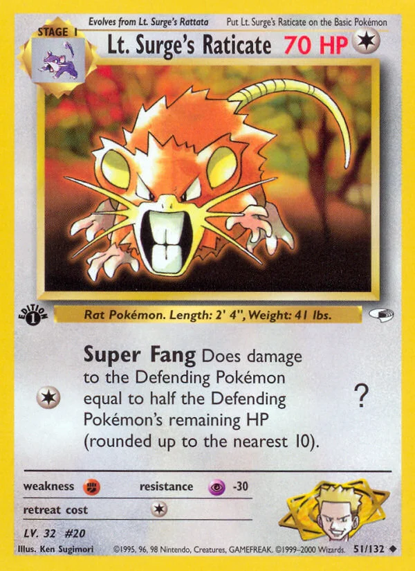 Lt. Surge's Raticate · Gym Heroes