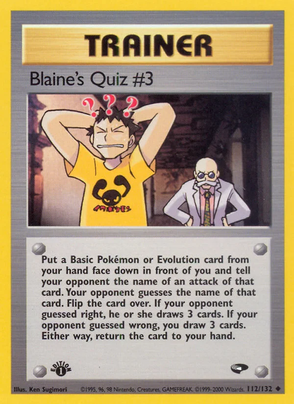 Blaine's Quiz #3 · Gym Challenge