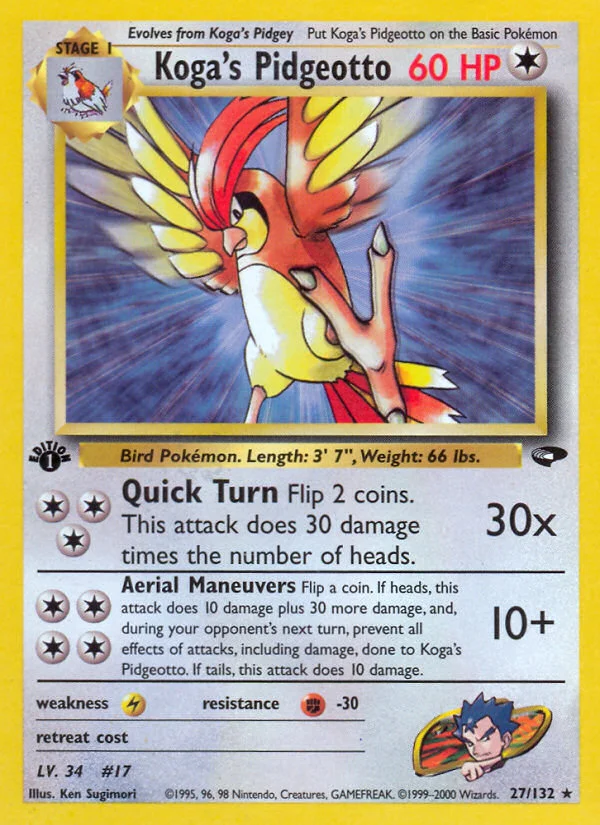 Koga's Pidgeotto · Gym Challenge