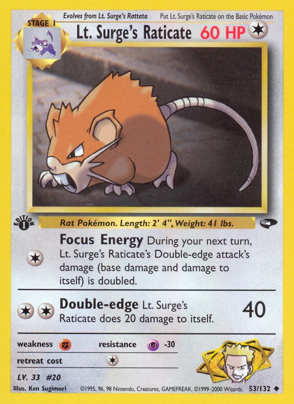 Lt. Surge's Raticate · Gym Challenge