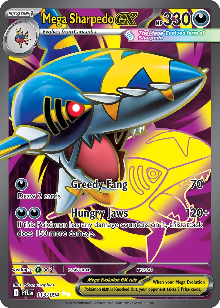 Mega Sharpedo ex · Phantasmal Flames
