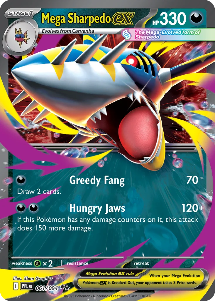 Mega Sharpedo ex · Phantasmal Flames